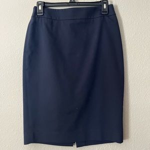 Navy Ann Taylor Classic Pencil Skirt